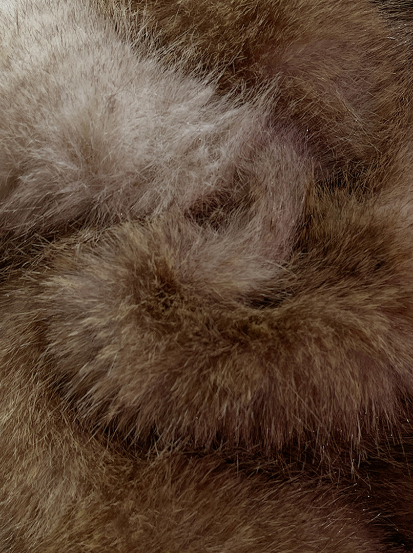 坑條毛毛背心長袖上衣