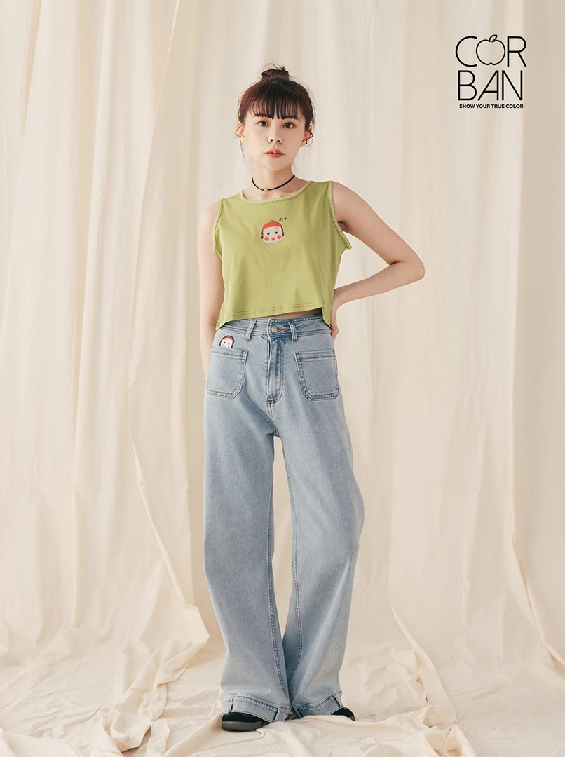 蘋果妹造型背心'