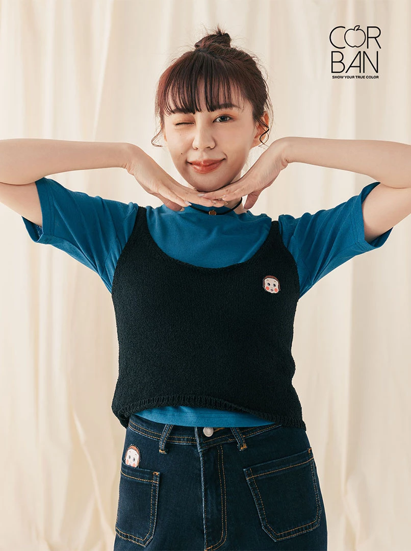 蘋果妹刺繡背心