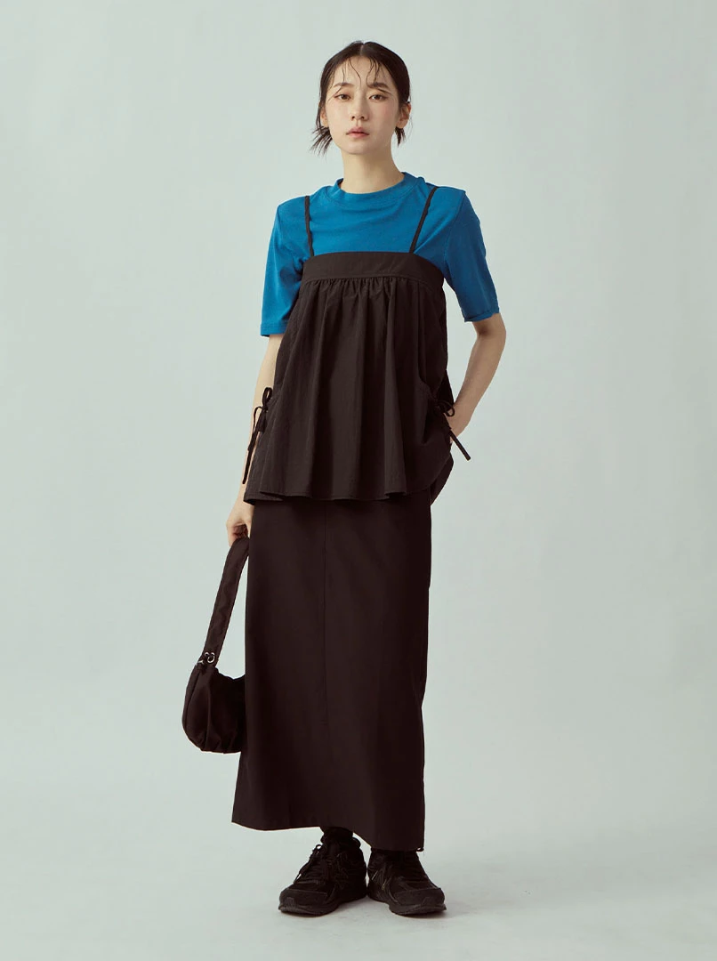 設計感抽繩背心