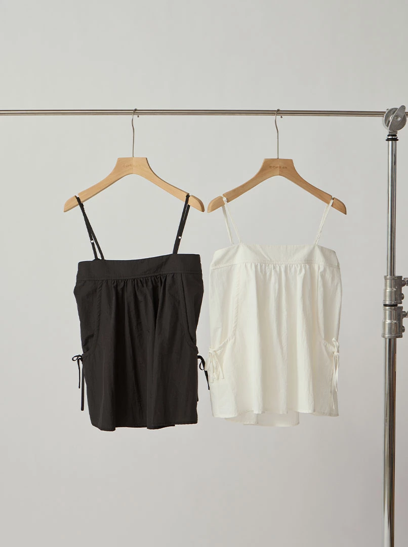 設計感抽繩背心