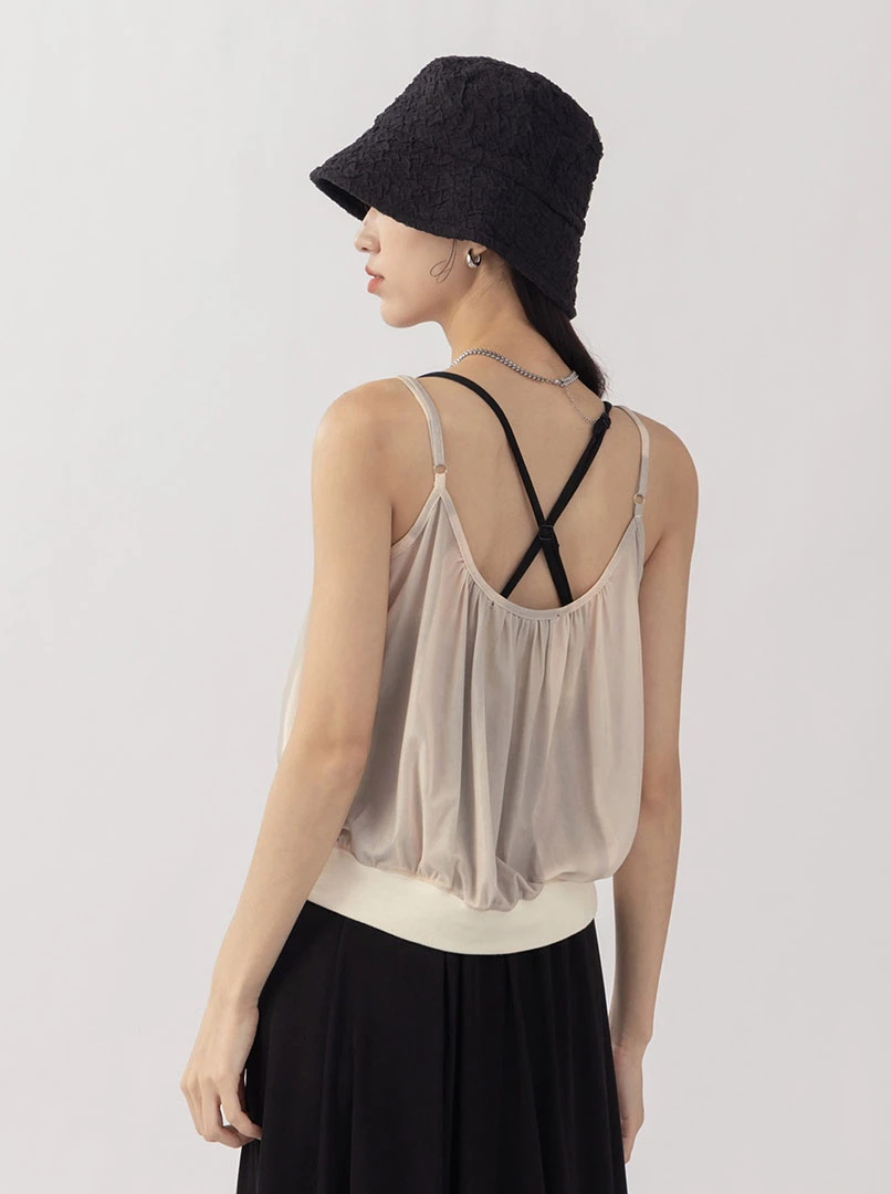 渲染網紗造型背心