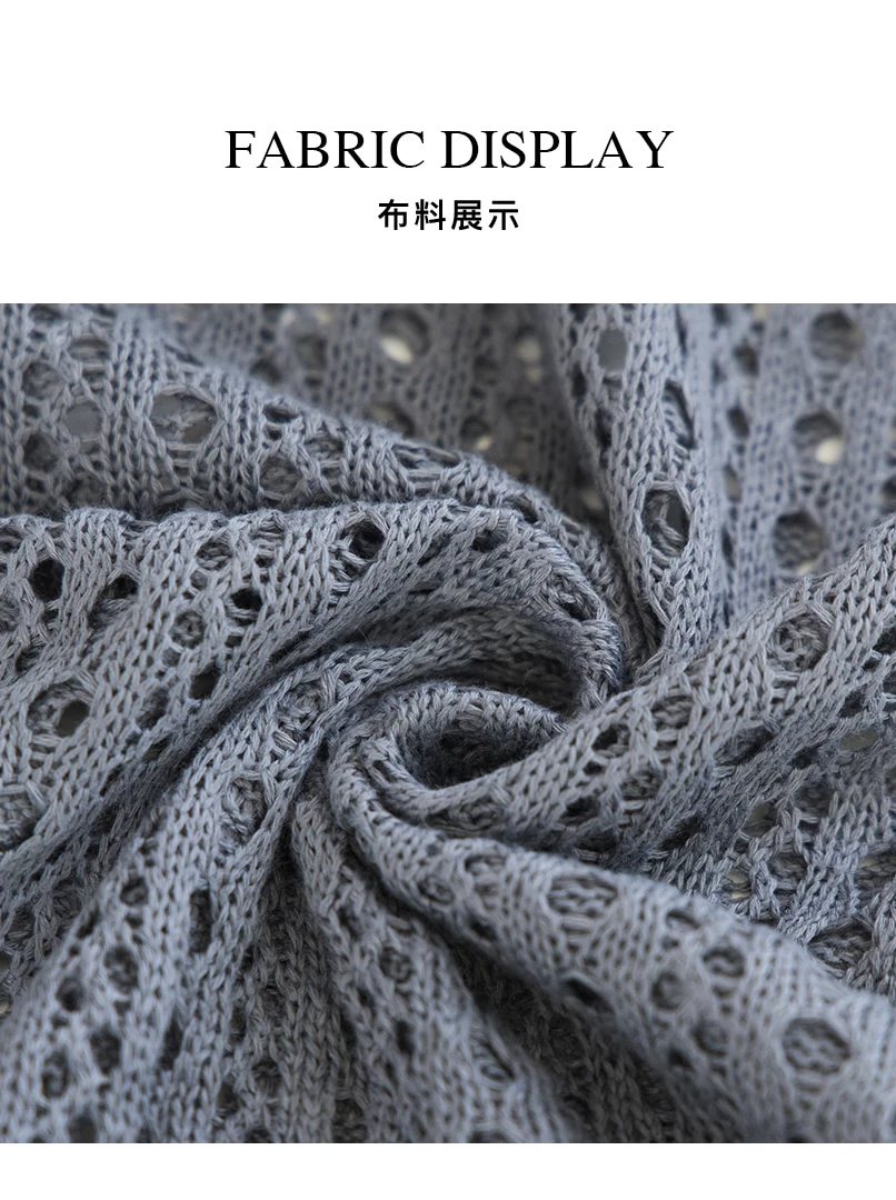 U領簍空針織背心