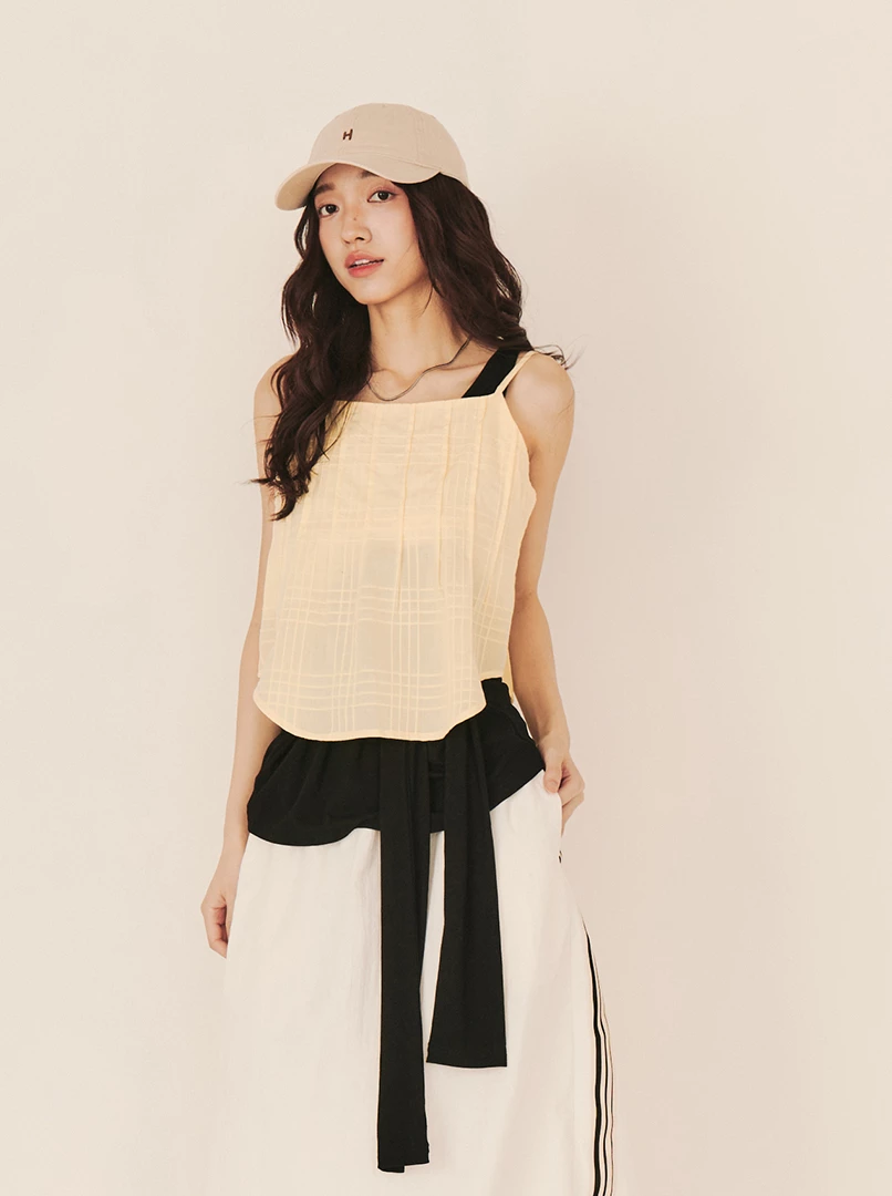 棉麻可調細肩背心