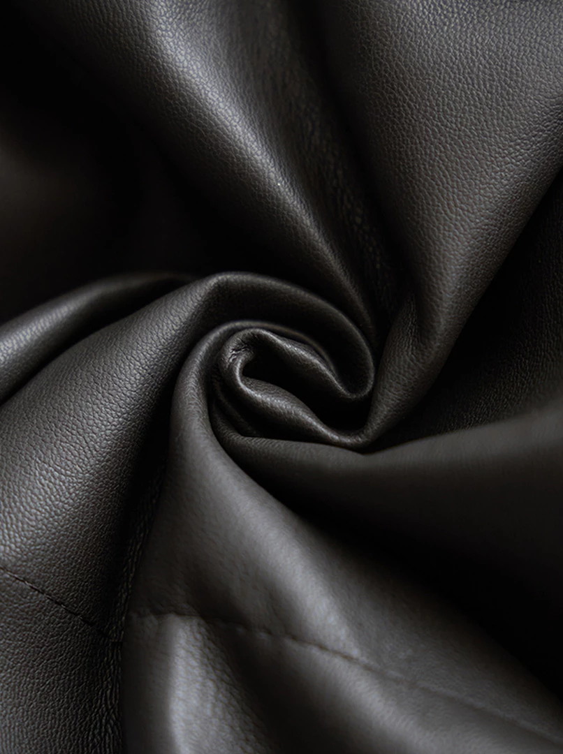 立領皮質短外套