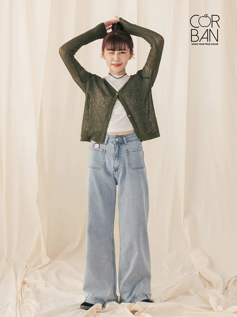 蘋果金釦針織外套