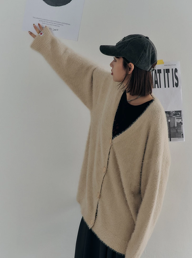 黑土聯名水貂毛外套