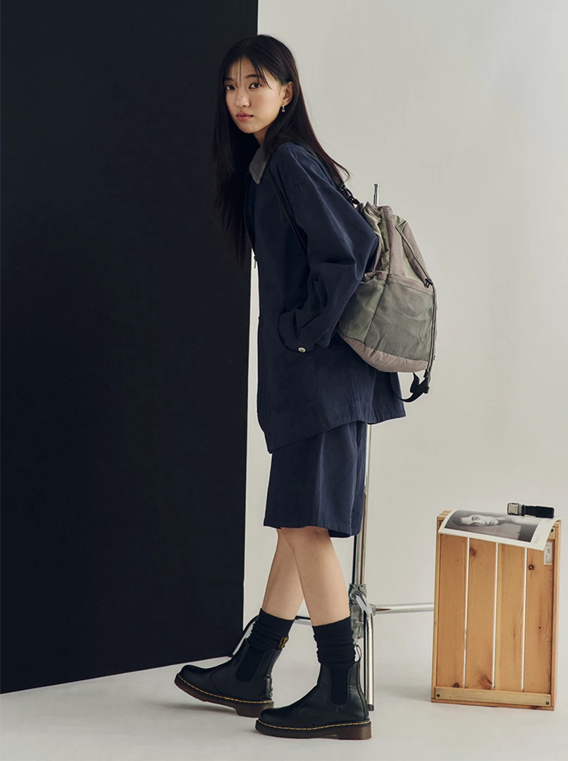 復古撞色休閒外套