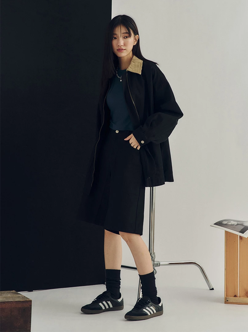 復古撞色休閒外套