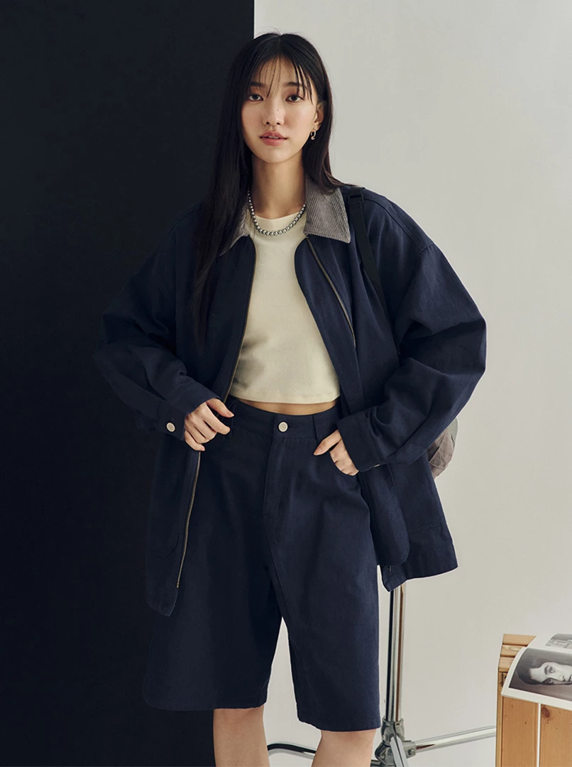 復古撞色休閒外套