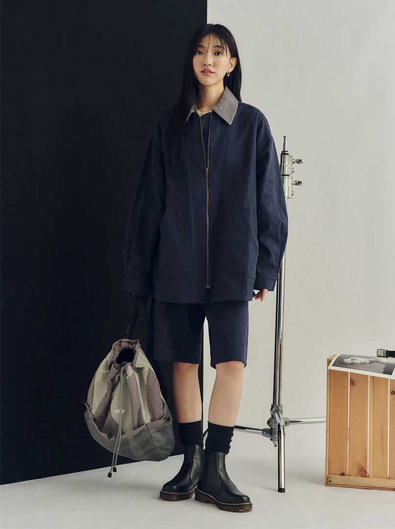 復古撞色休閒外套