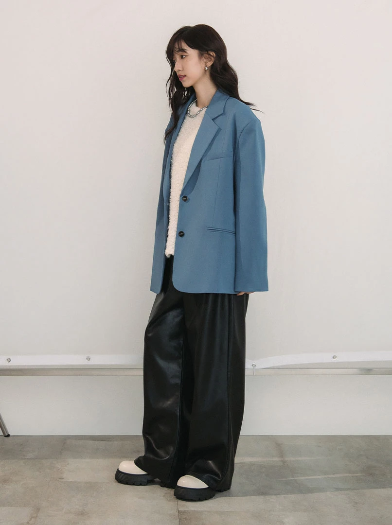 後開岔拉鍊設計西裝外套