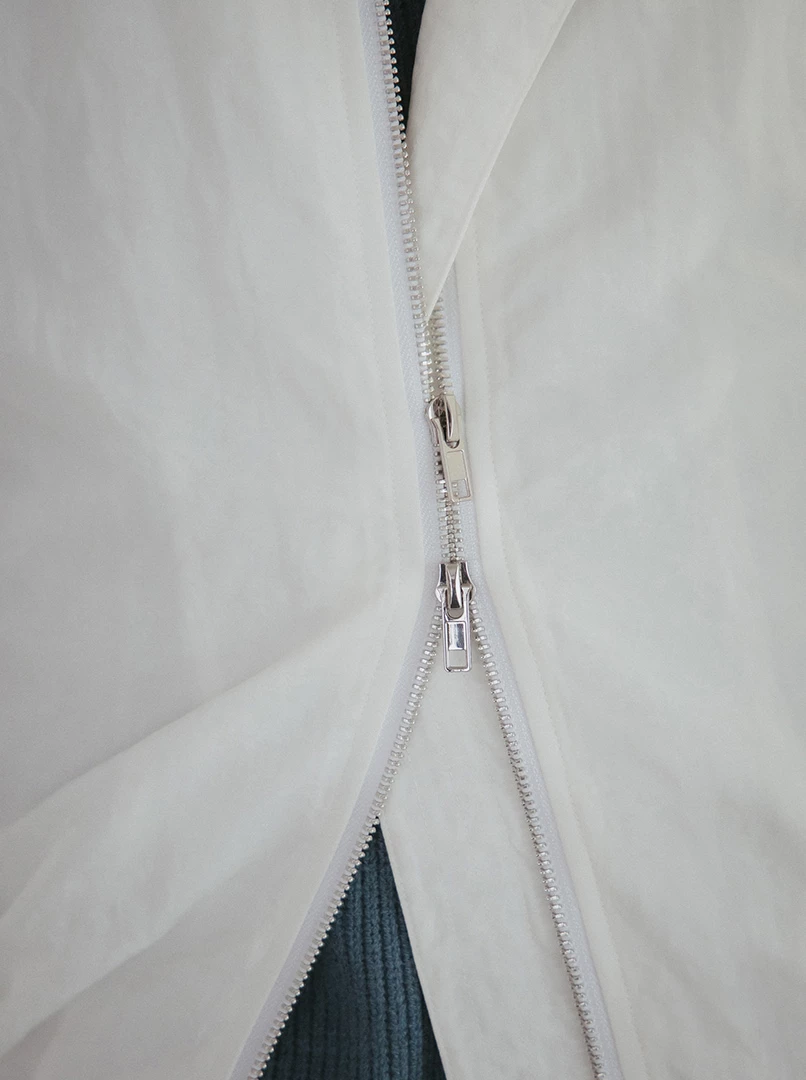 剪接雙頭拉鍊帥性外套