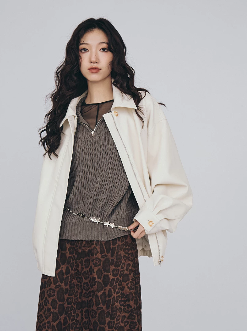 品牌款經典皮衣