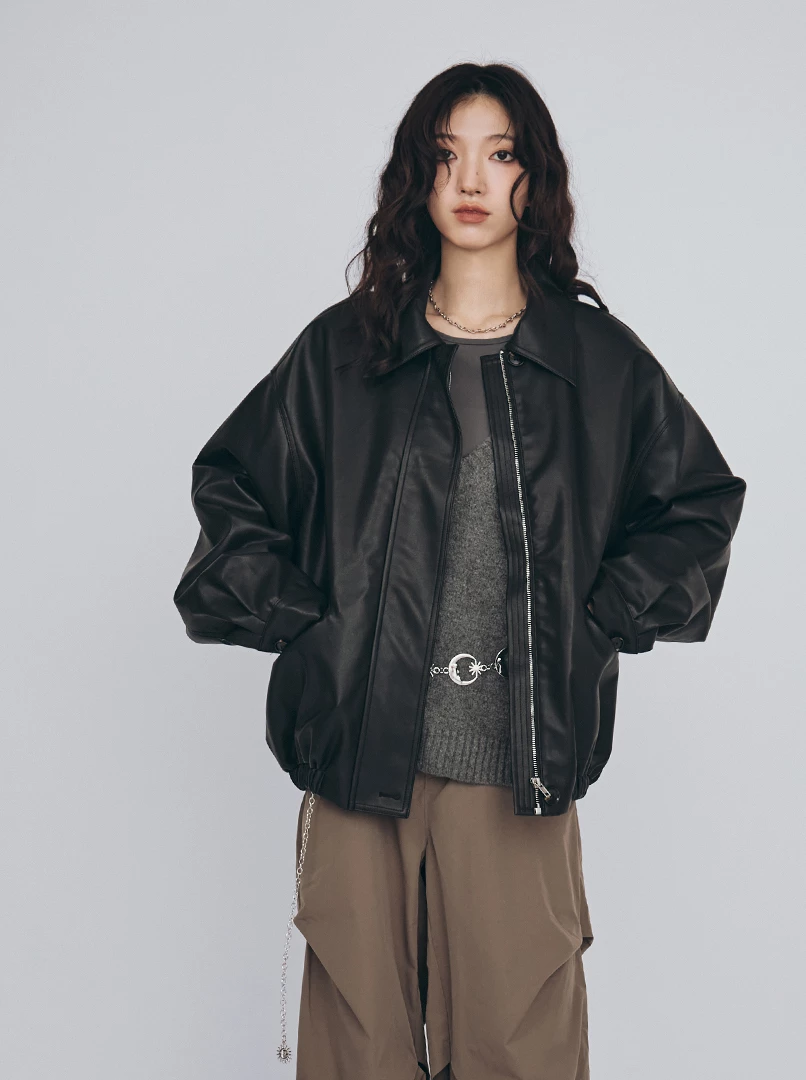 品牌款經典皮衣