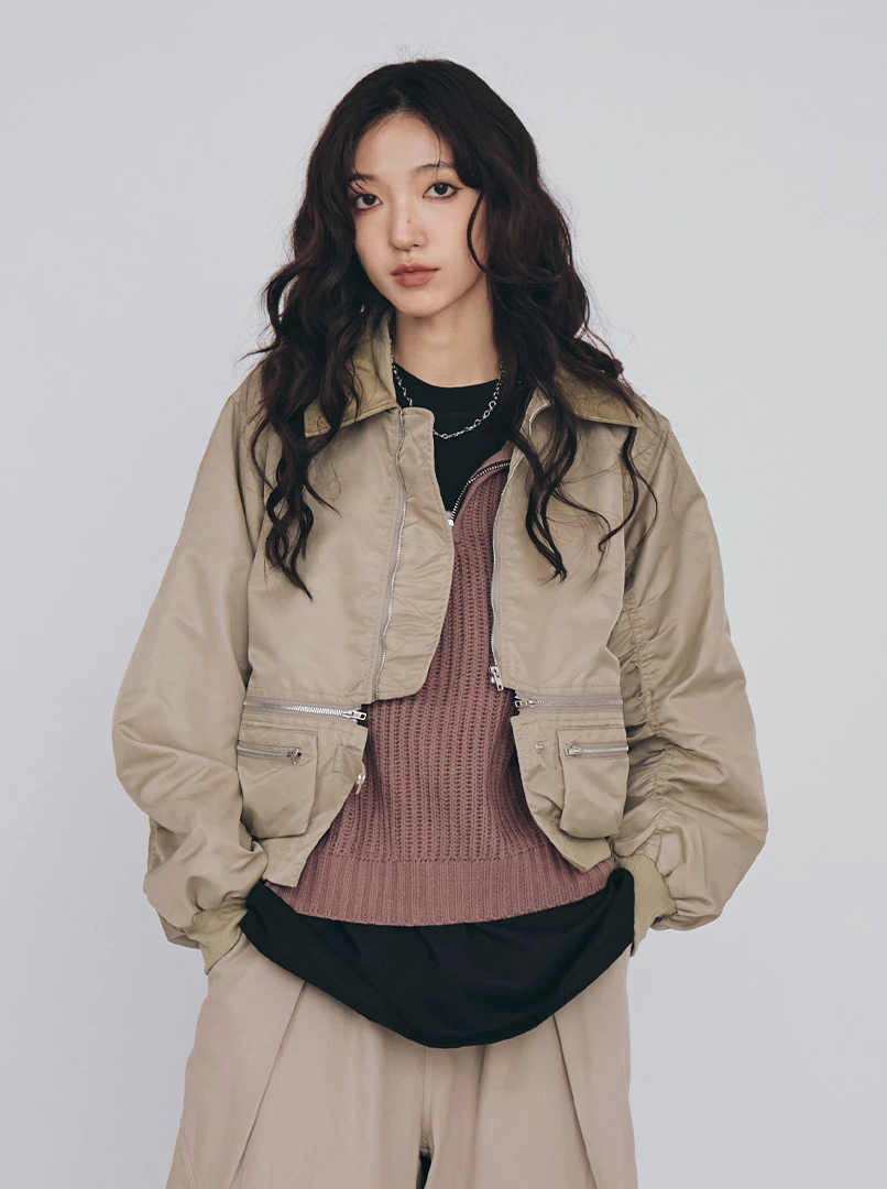 可拆式飛行短外套