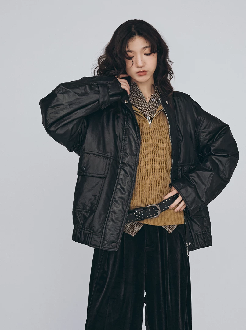 棒球休閒雙拉鍊外套