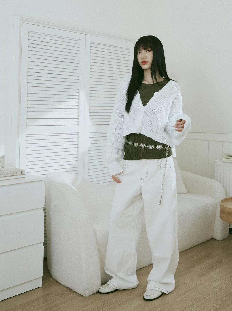 溫柔麻花針織外套