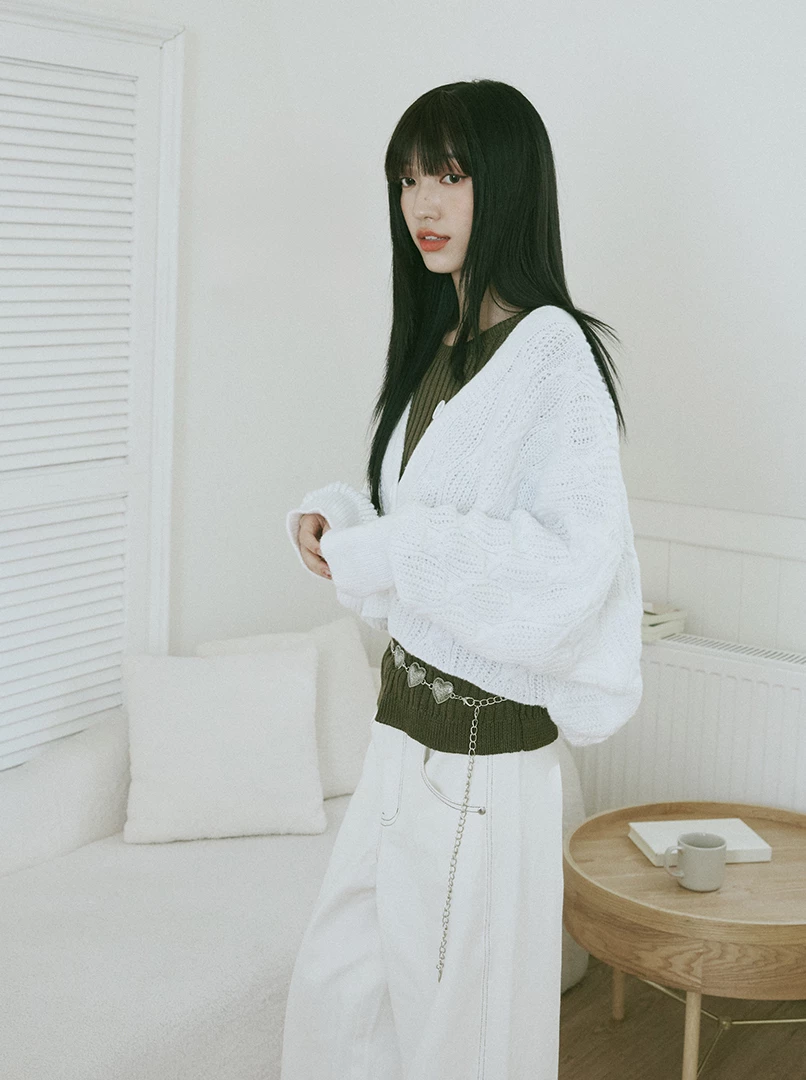 溫柔麻花針織外套