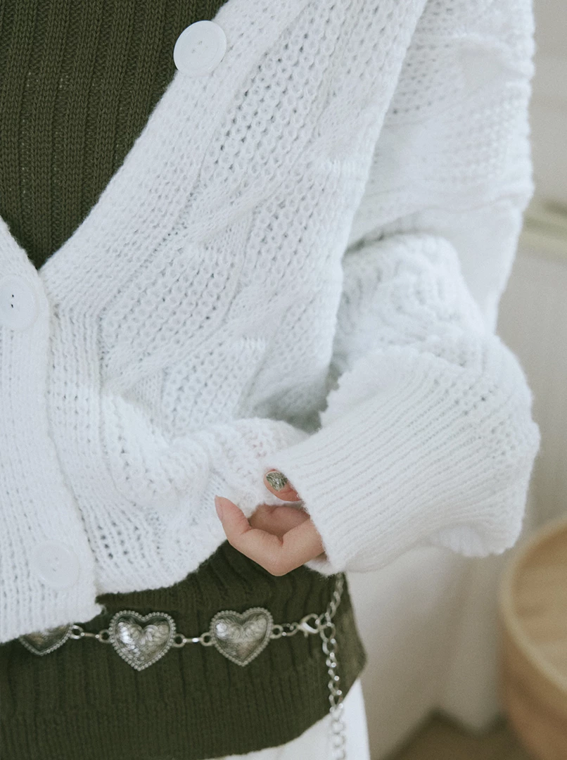 溫柔麻花針織外套