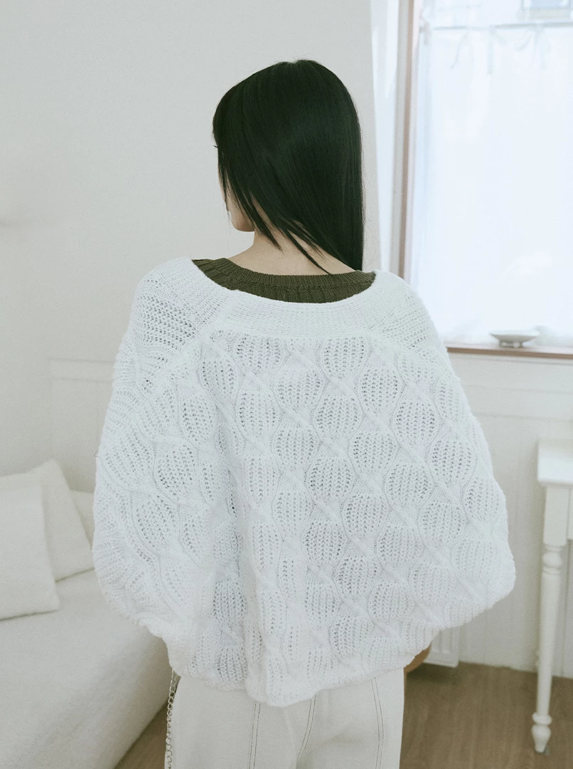 溫柔麻花針織外套