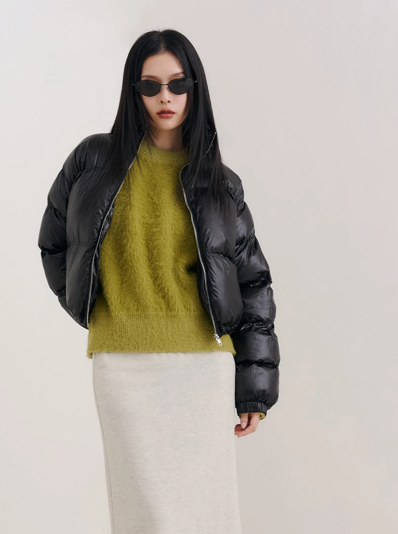 科技感立領鋪棉短外套