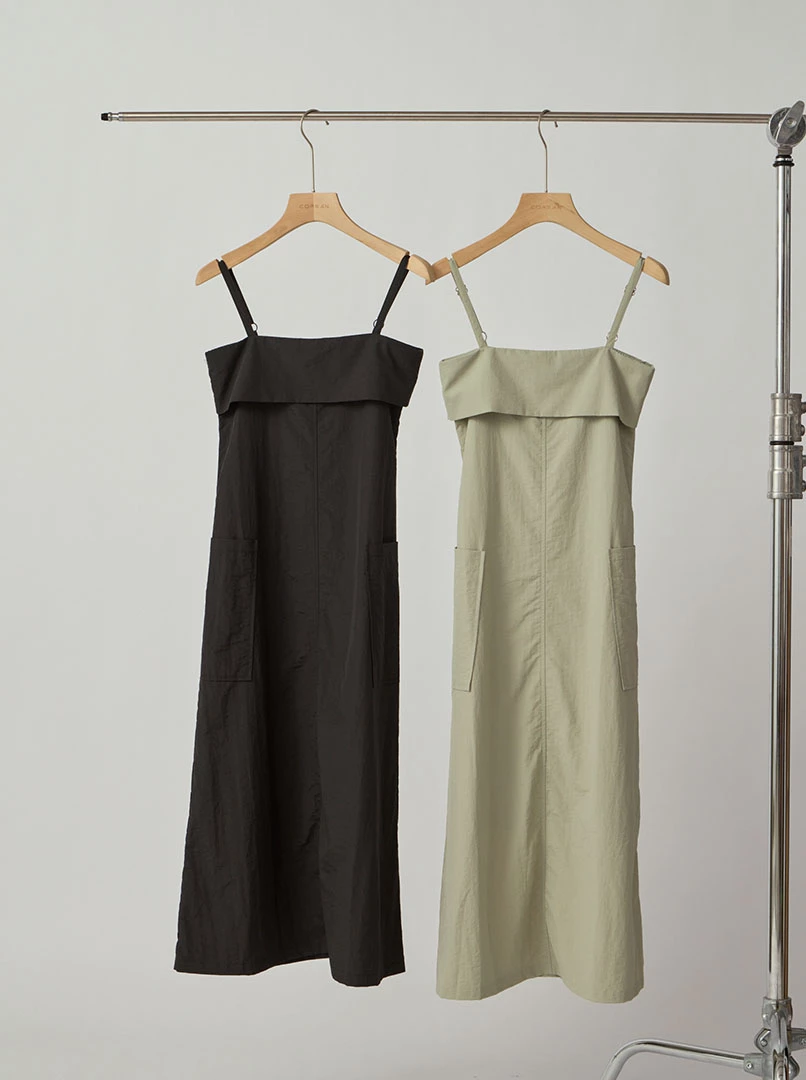 設計感雙口袋長洋