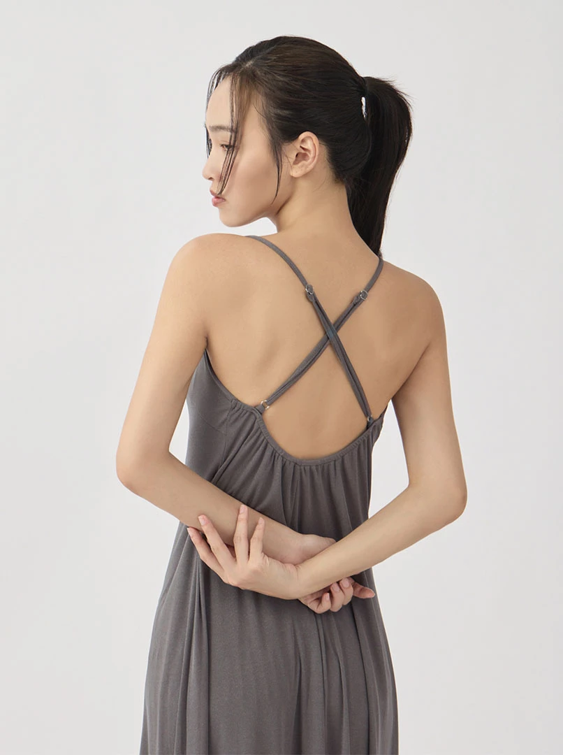 V領修身針織長洋