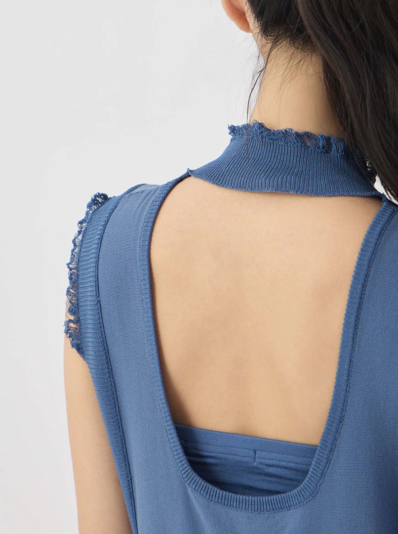 2WAY毛鬚感針織長洋