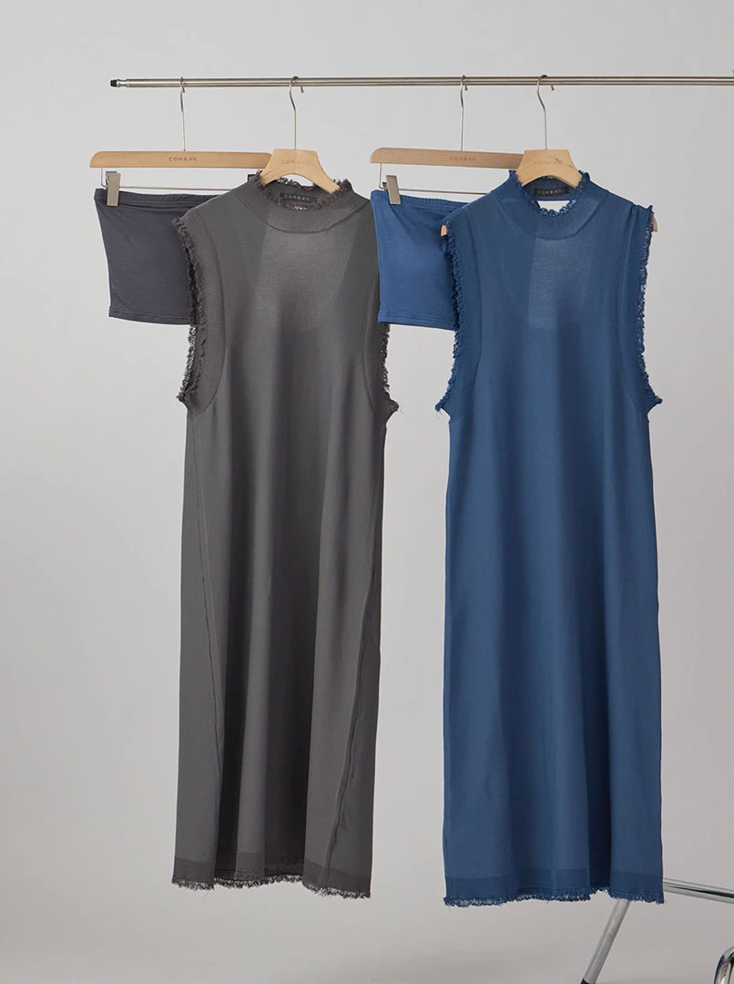 2WAY毛鬚感針織長洋