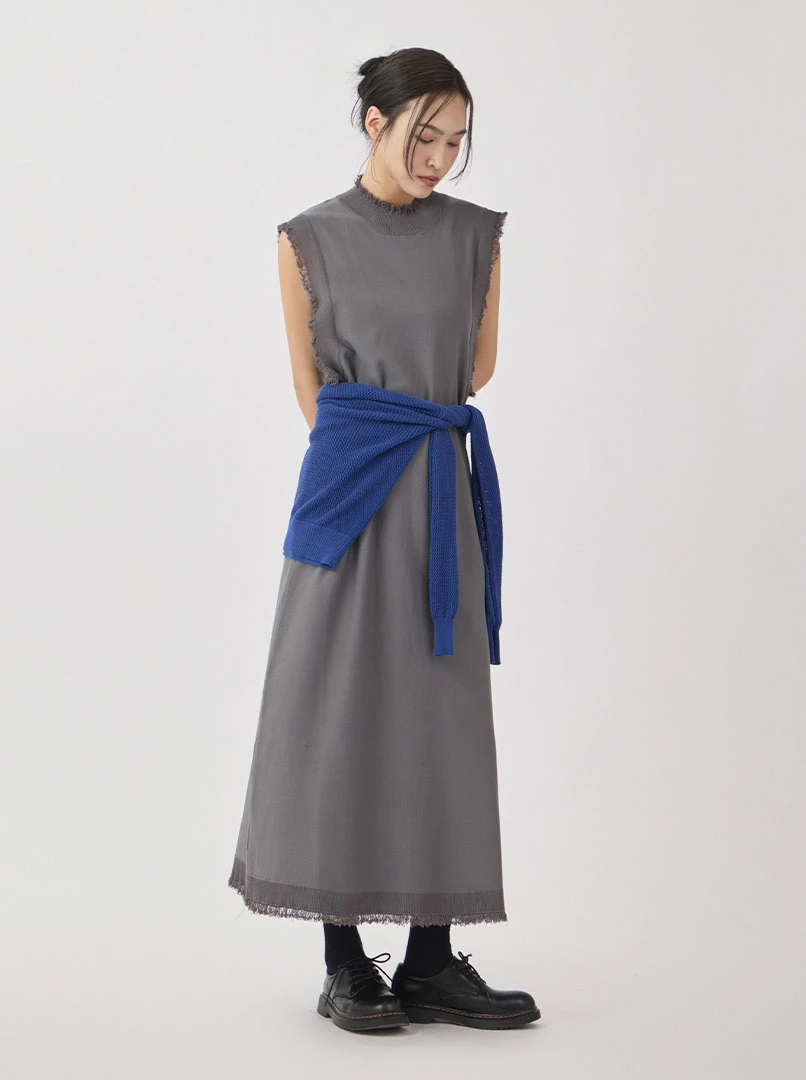 2WAY毛鬚感針織長洋