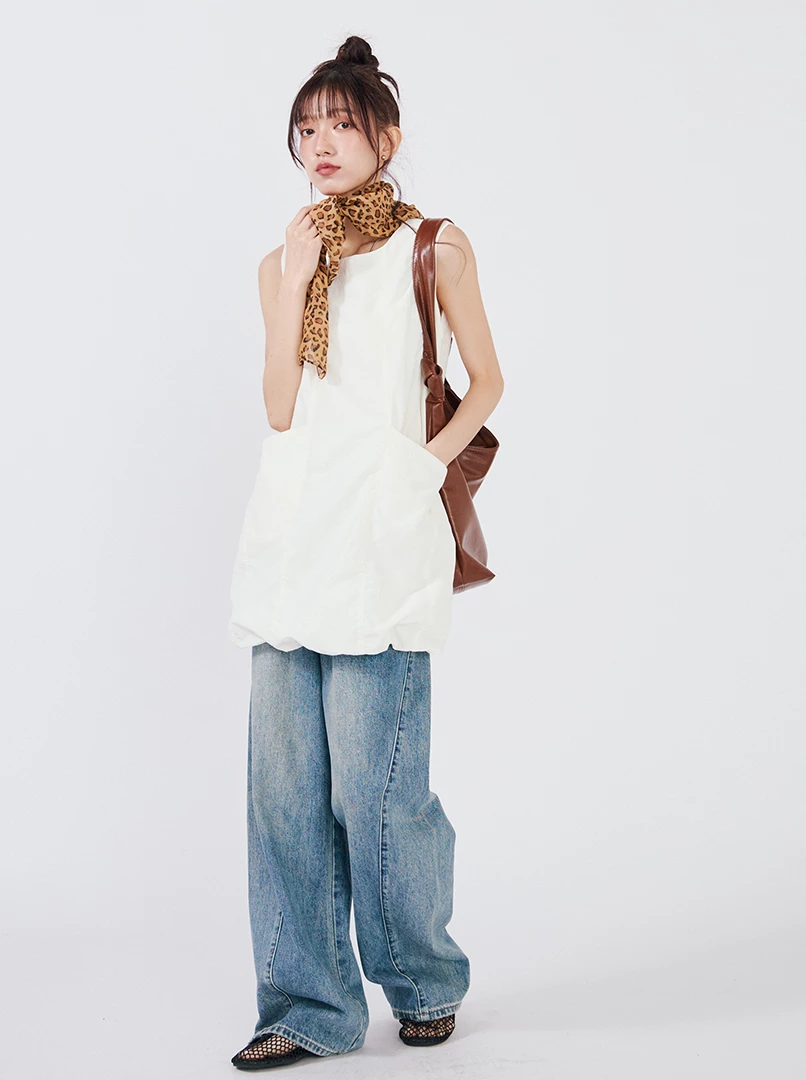 工裝無袖背心裙