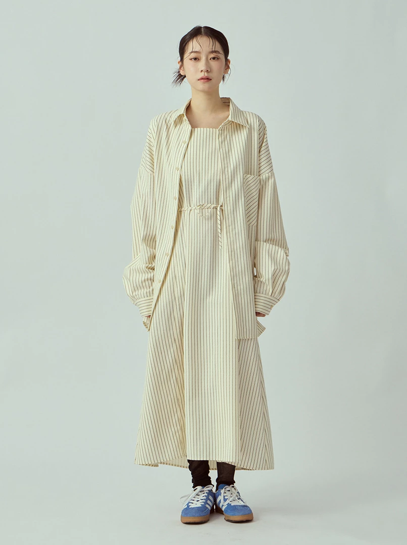 條紋質感OV襯衫