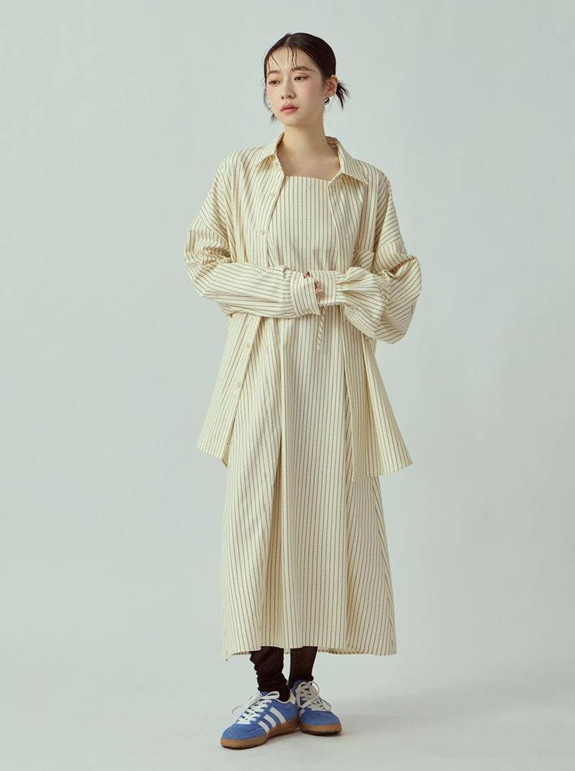 條紋質感OV襯衫