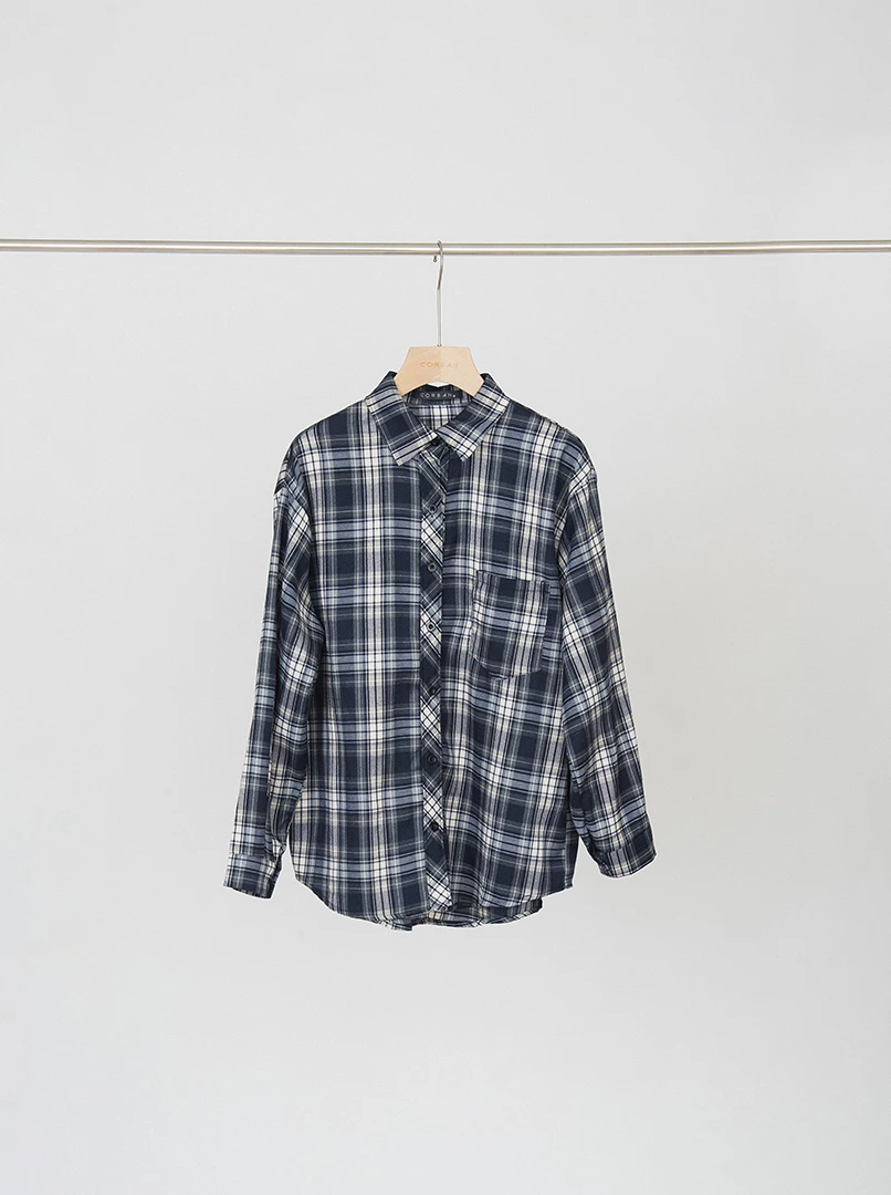 復古慵懶格子襯衫