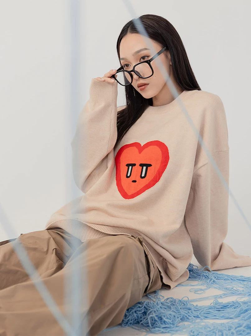 調皮鬼愛心毛衣