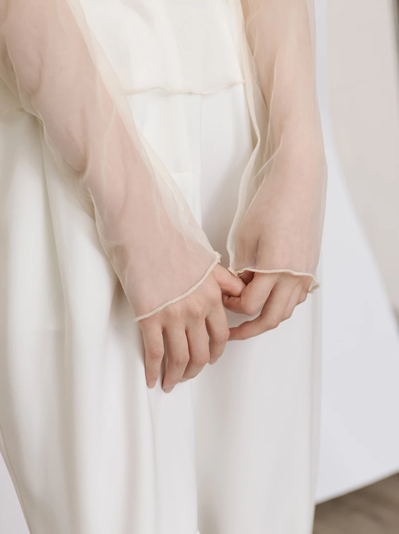 兩件式透紗綁帶Bra top