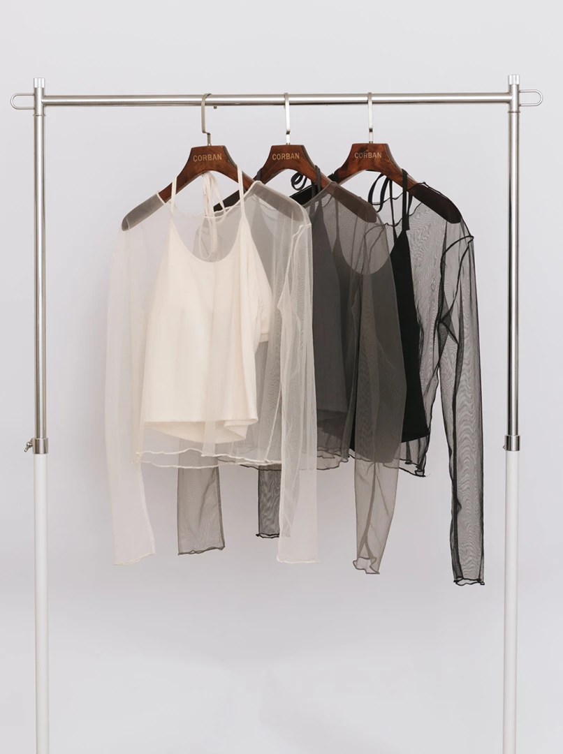 兩件式透紗綁帶Bra top