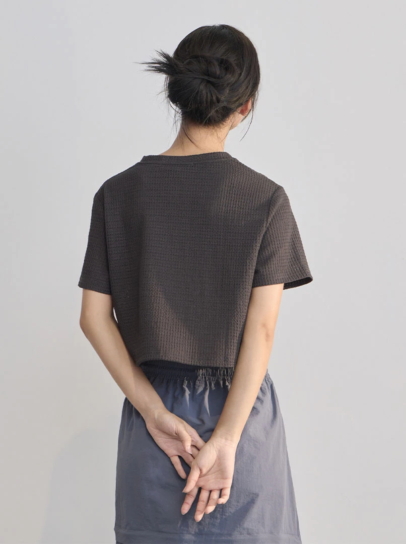 紋理造型素面T