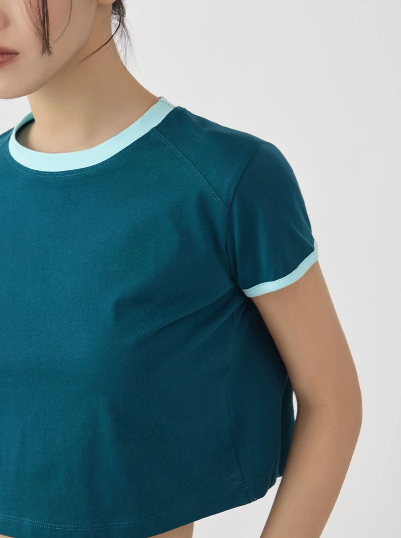 百搭撞色素T