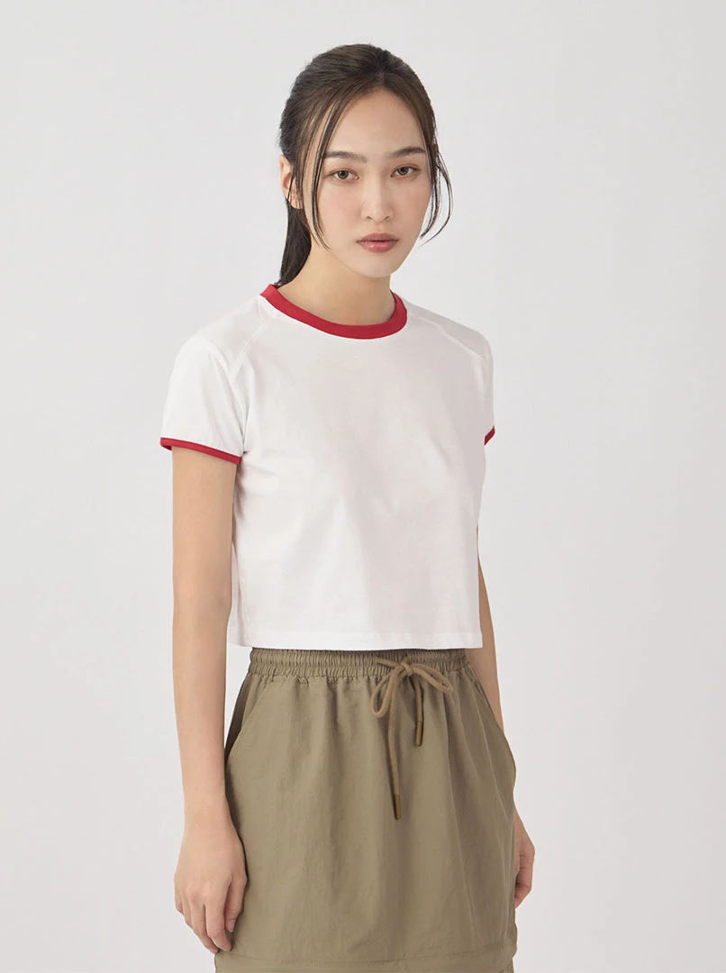 百搭撞色素T'