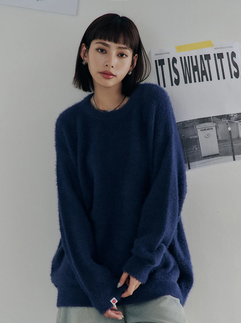 黑土聯名水貂毛毛衣