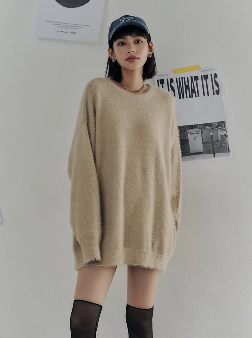 黑土聯名水貂毛毛衣