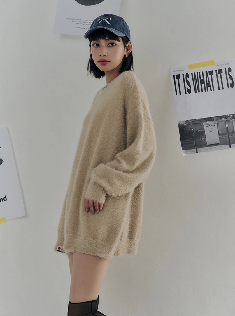 黑土聯名水貂毛毛衣'