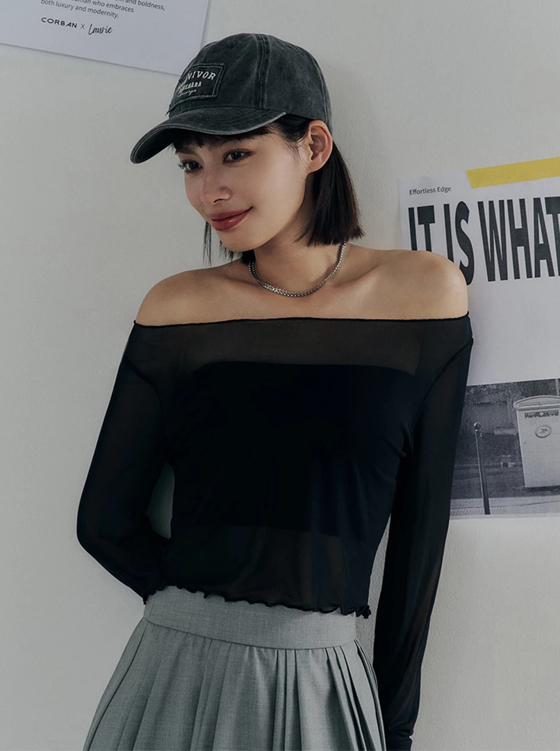 黑土聯名兩件式透膚上衣