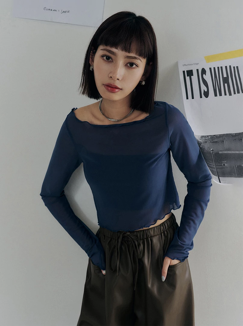 黑土聯名兩件式透膚上衣