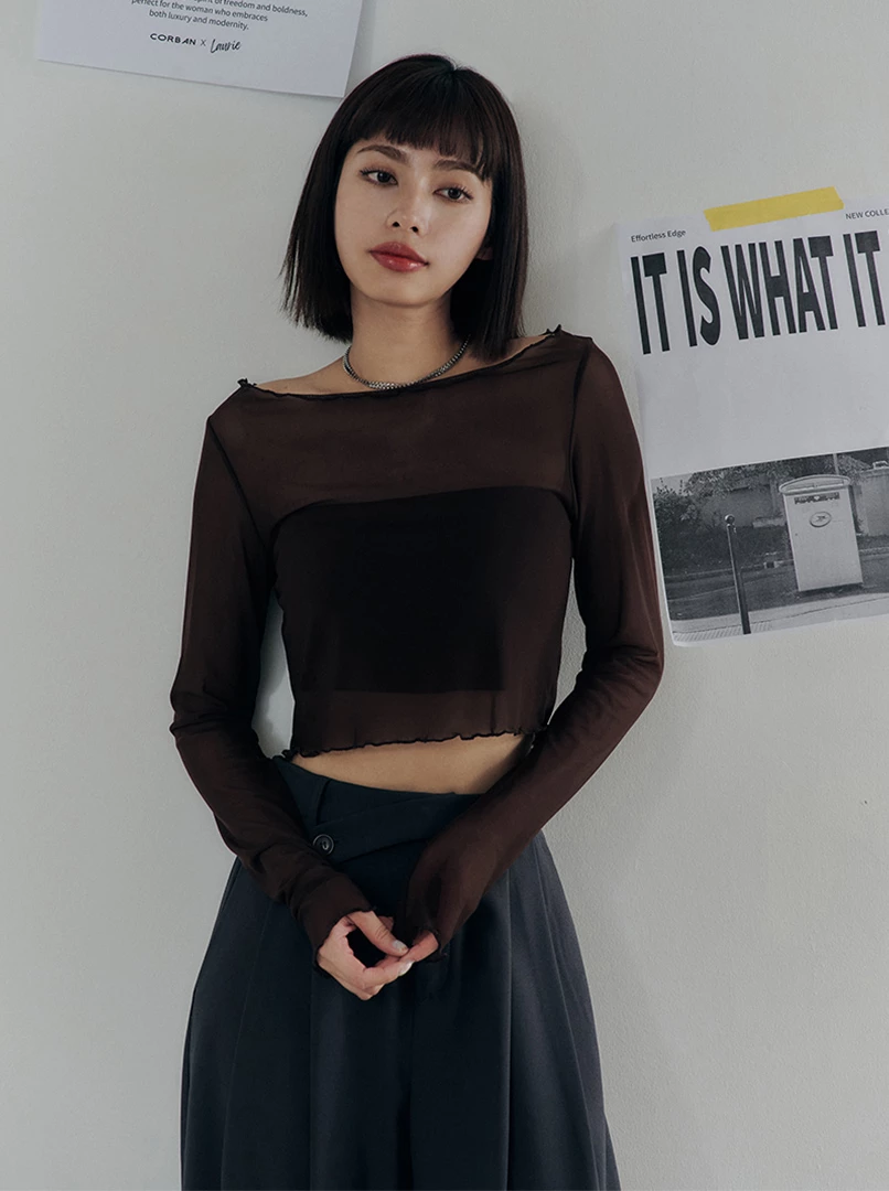 黑土聯名兩件式透膚上衣
