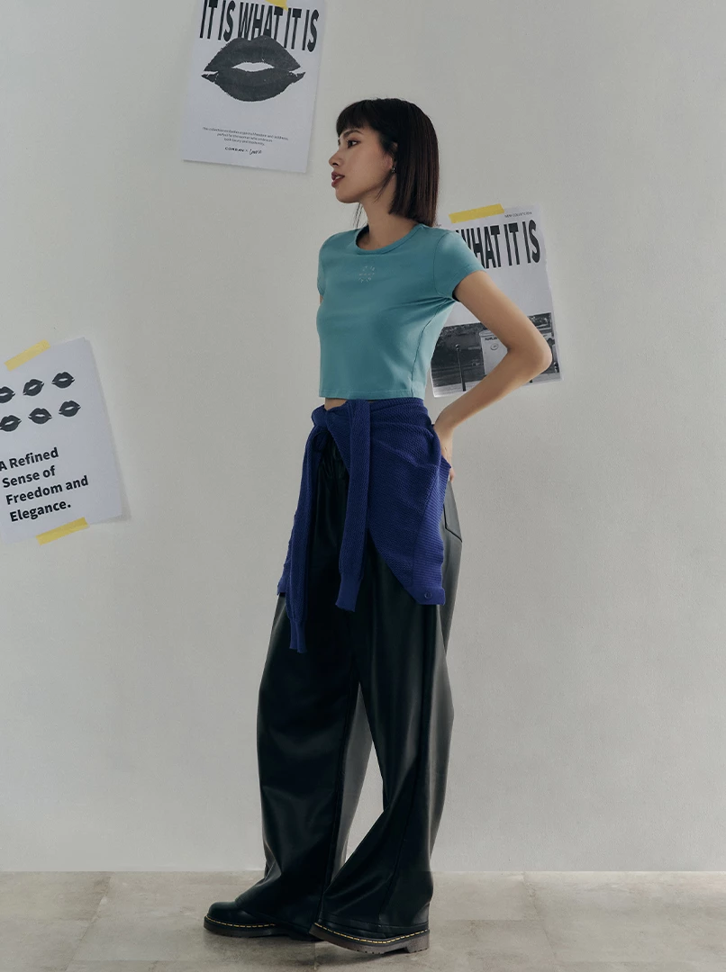 黑土聯名洗舊短上衣