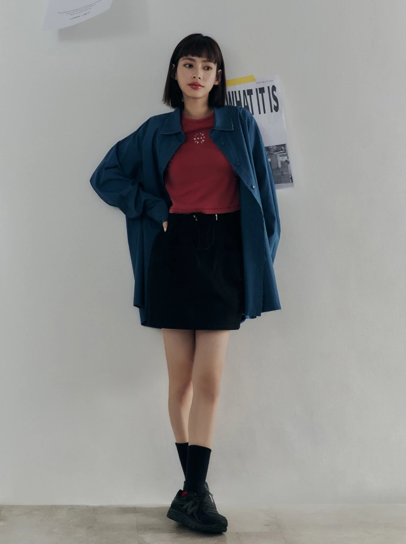 黑土聯名洗舊短上衣