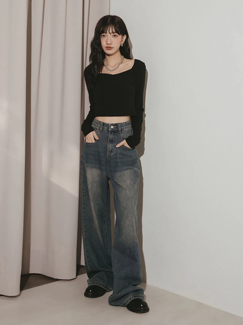 方領親膚修身上衣